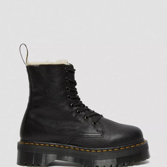 DR MARTENS JADON BOOT LEATHER FAUX FUR LINED PLATFORMS - Picture 5 of 13